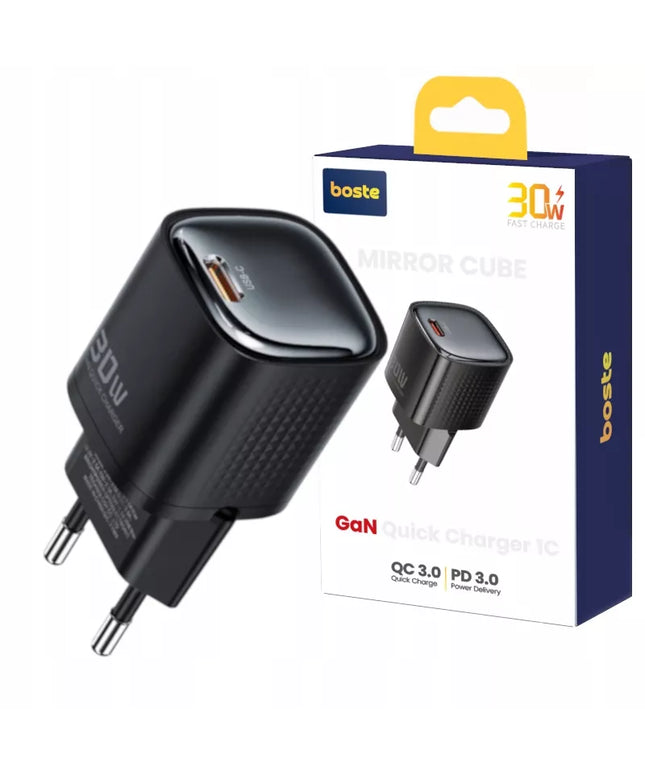 Boste greitasis tinklo įkroviklis USB-C 30W universalus QC PD galingas