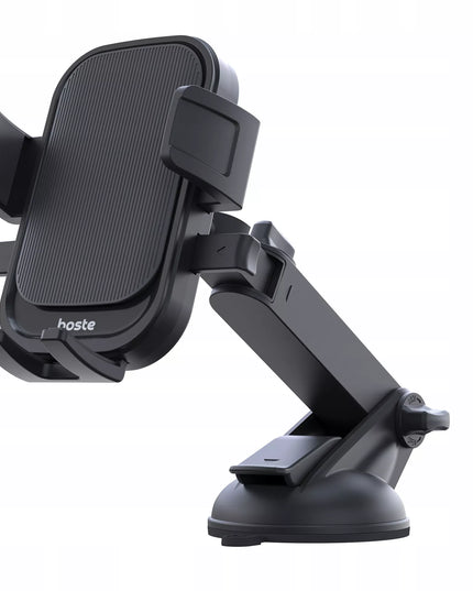 BOSTE automatinis automobilinis telefono laikiklis, stabilus, tvirtinamas prie prietaisų skydelio arba grotelių
