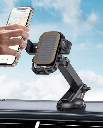 BOSTE automatinis automobilinis telefono laikiklis, stabilus, tvirtinamas prie prietaisų skydelio arba grotelių