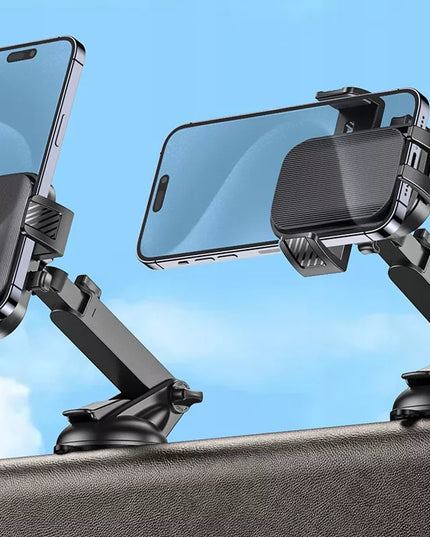 BOSTE automatinis automobilinis telefono laikiklis, stabilus, tvirtinamas prie prietaisų skydelio arba grotelių