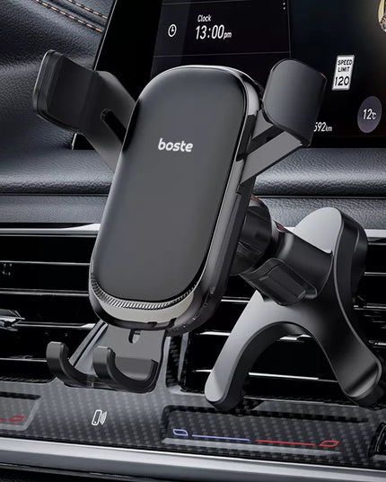 BOSTE gravitacinis automobilinis telefono laikiklis į ventiliacijos groteles, stabilus ir tvirtas