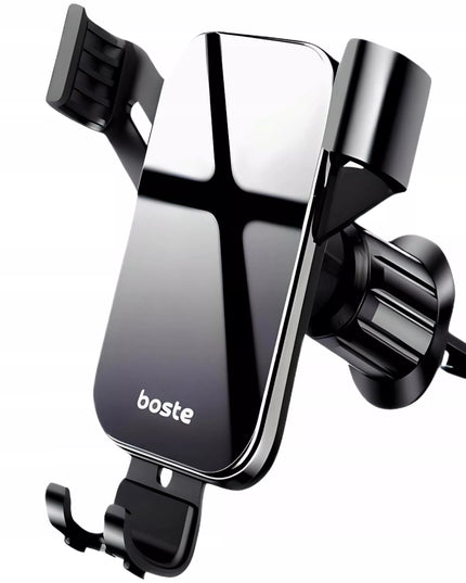 Boste gravitacinis automobilinis telefono laikiklis ventiliacijos grotelėms