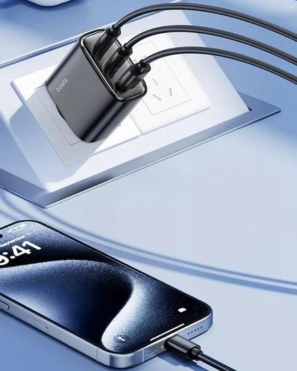 BOSTE universalus tinklo įkroviklis telefonui 2xUSB-C USB-A 40W GaN - CE
