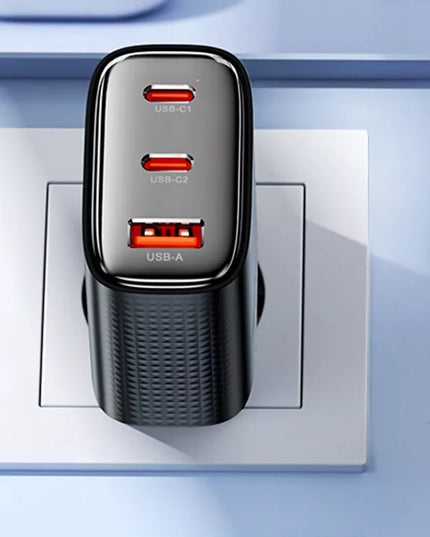 BOSTE universalus tinklo įkroviklis telefonui 2xUSB-C USB-A 40W GaN - CE