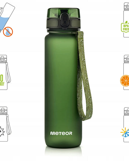 Meteor 1000 ml vandens gertuvė iš Tritan, su sieteliu, snapeliu ir rankena, be BPA