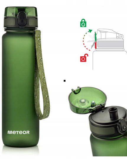 Meteor 1000 ml vandens gertuvė iš Tritan, su sieteliu, snapeliu ir rankena, be BPA