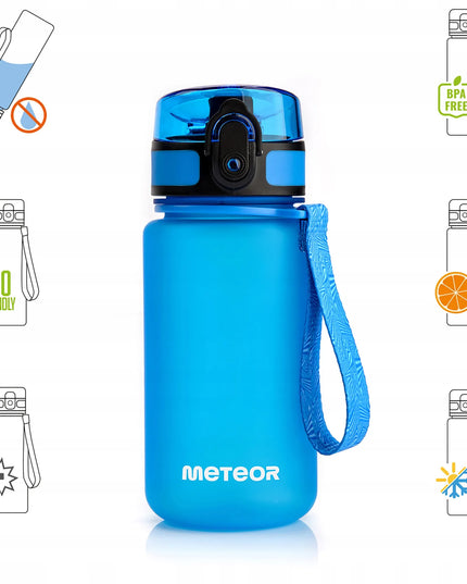 Meteor 350 ml mėlynas „Tritan“ gertuvė su sieteliu, snapeliu ir rankena, be BPA