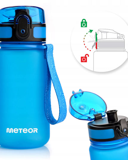 Meteor 350 ml mėlynas „Tritan“ gertuvė su sieteliu, snapeliu ir rankena, be BPA