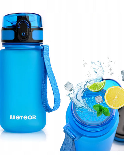 Meteor 350 ml mėlynas „Tritan“ gertuvė su sieteliu, snapeliu ir rankena, be BPA