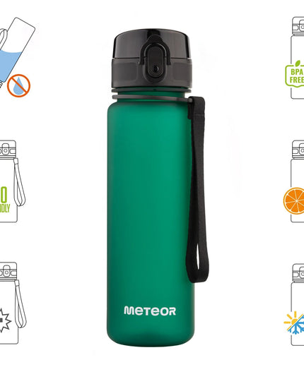 Meteor 500 ml vandens gertuvė iš „Tritan“ su sieteliu, snapeliu ir rankenėle, be BPA
