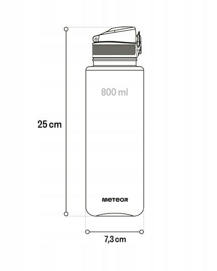 „Meteor“ vandens gertuvė 800 ml iš „Tritan“ su sieteliu, snapeliu ir dirželiu, be BPA