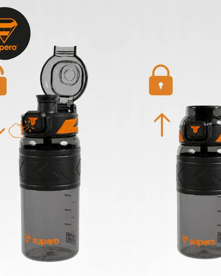 SUPERO TKK1019 Tritano vandens butelis su šiaudeliu, 600 ml, be BPA