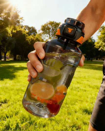 SUPERO TKK1021 sportinė vandens gertuvė iš „Tritan“, 1,5 l, su snapeliu