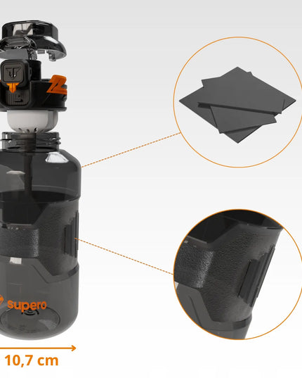 SUPERO TKK1021 sportinė vandens gertuvė iš „Tritan“, 1,5 l, su snapeliu