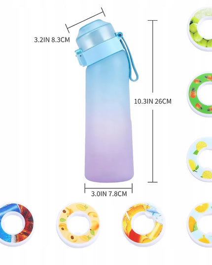 Aromatinis vandens buteliukas „Physiq“ su 7 aromatiniais žiedais, 650 ml