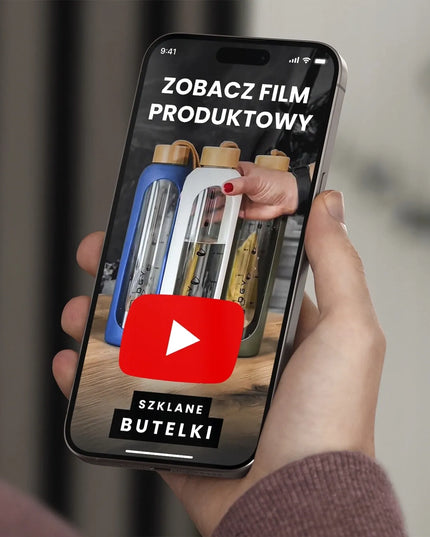 „Alogy“ motyvacinė stiklinė gertuvė vandeniui, 1000 ml, su silikoniniu dėklu