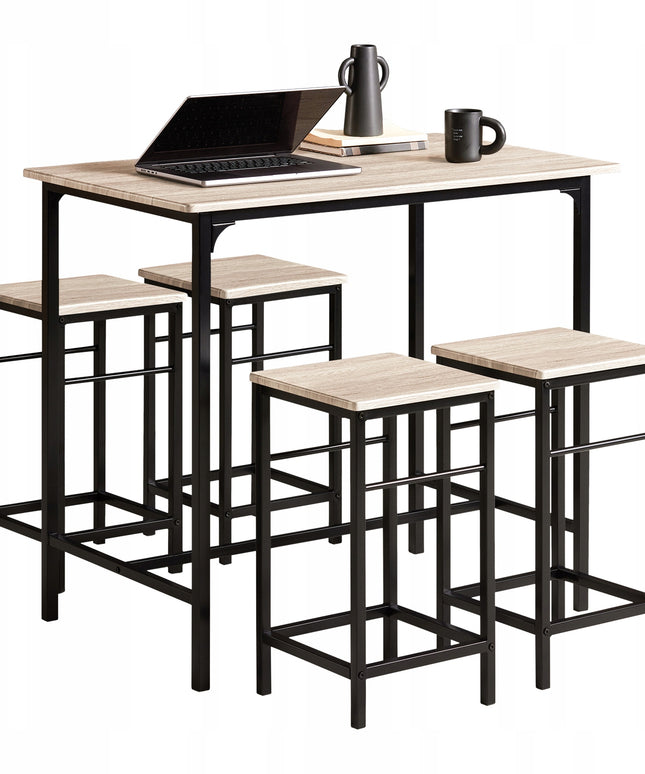 Baro stalas su kėdėmis, komplektas, 100x87x60cm