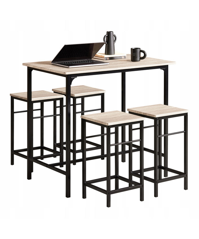 Baro stalas su kėdėmis, komplektas, 100x87x60cm