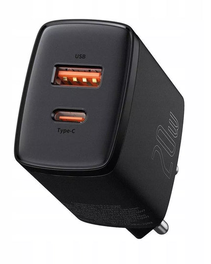 Baseus Compact greitasis tinklo įkroviklis USB / USB Type-C 20W 3A