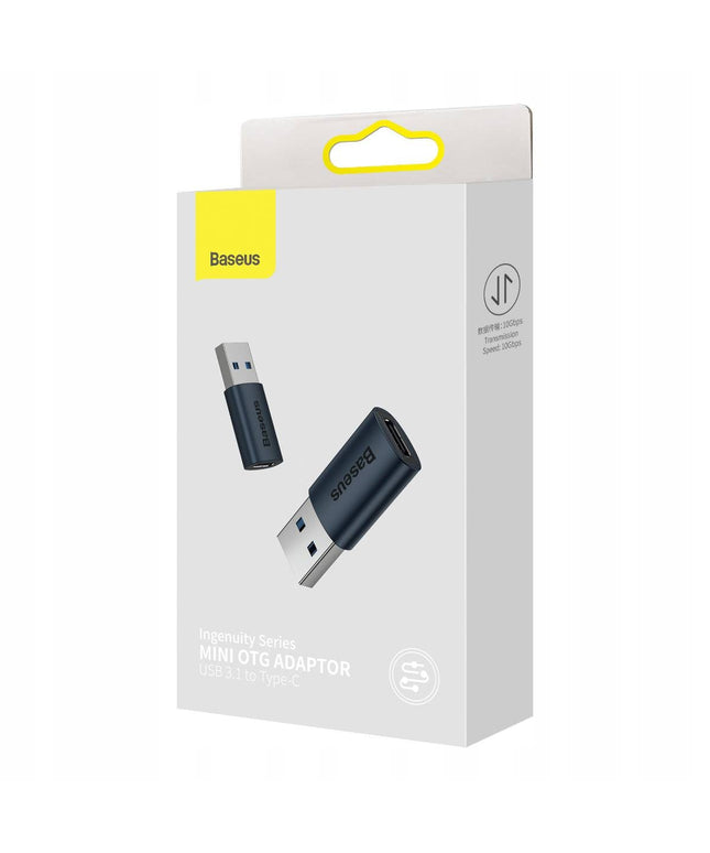 Baseus Ingenuity Series Mini adapteris USB 3.1 OTG į USB Type-C, mėlynas