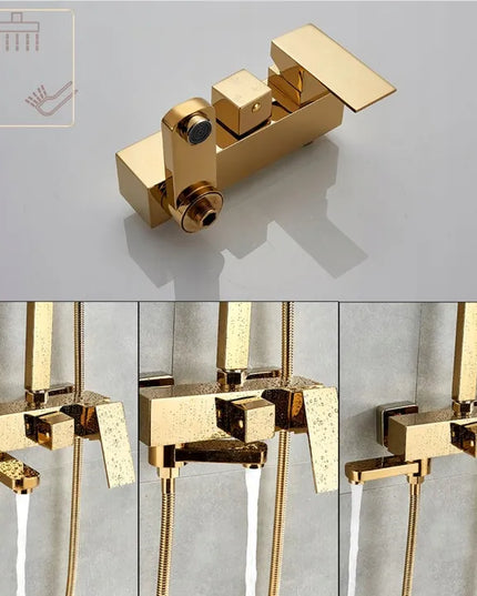 Auksinis dušo maišytuvas CHDE DANTOS GOLD DE