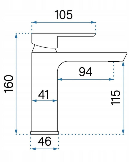 Pastatomas praustuvo maišytuvas REA ARGUS šlifuoto aukso žemas