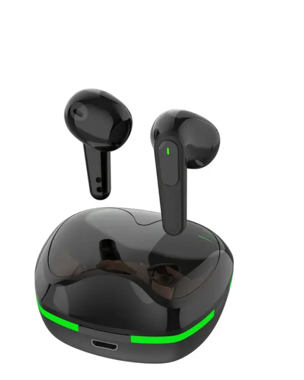 Belaidės ausinės, atsparios vandeniui, juodos