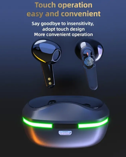 Belaidės ausinės, atsparios vandeniui, juodos