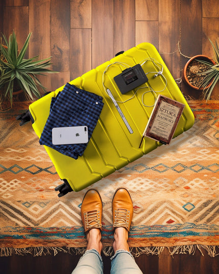 Betlewski Didelis kietas tvirtas kelioninis lagaminas ant ratukų atostogoms ir kelionei