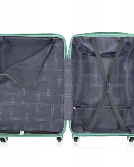 Betlewski Nedidelis kabininis lagaminas su ratukais, kombinuotu užraktu ir teleskopine rankena