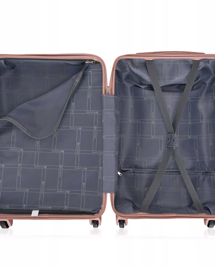 Betlewski Mažas rankinio bagažo lagaminas ant ratukų su saugiu kodiniu užraktu