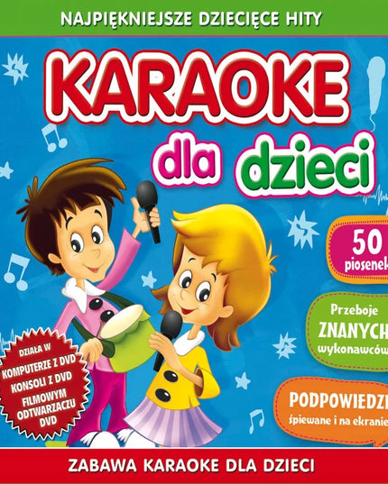 Belaidis karaoke garsiakalbis LK Avalon, 2 mikrofonai ir lenkiškos dainos vaikams
