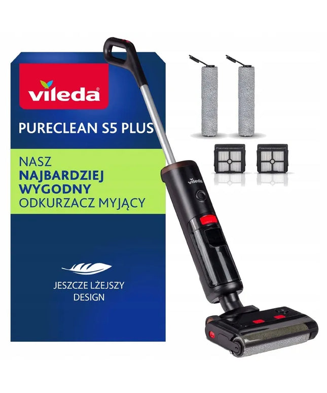 Belaidis plaunantis dulkių siurblys Vileda PureClean S5 Plus su priedais