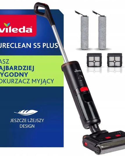 Belaidis plaunantis dulkių siurblys Vileda PureClean S5 Plus su priedais