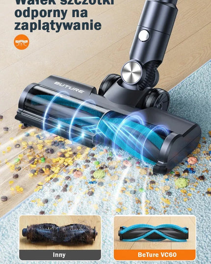 Belaidis vertikalusis dulkių siurblys „Buture VC60“, mėlynas, 450 W, 38 kPa