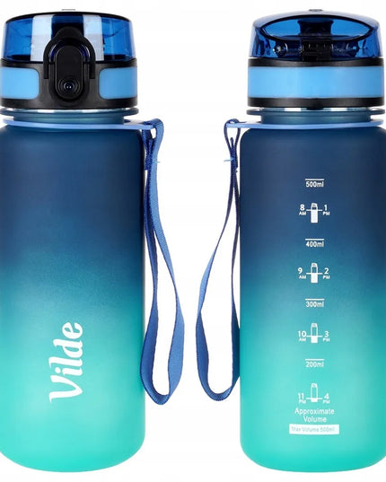 Vilde sportinė gertuvė 500 ml su matavimo žymomis ir sandariu dangteliu