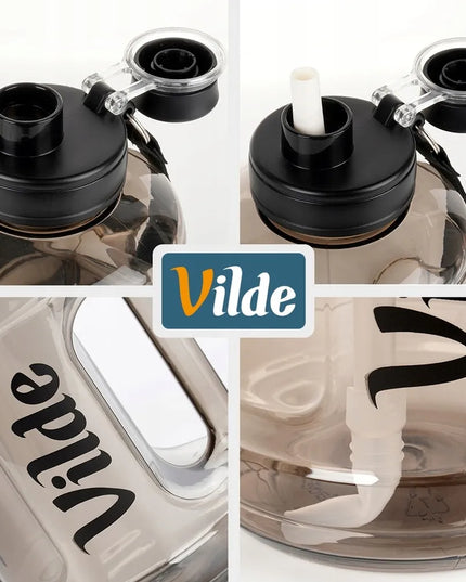 Vilde sportinė gertuvė 1,6 l su šiaudeliu ir kandikliu