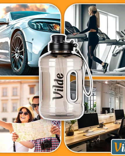 Vilde sportinė gertuvė 1,6 l su šiaudeliu ir kandikliu