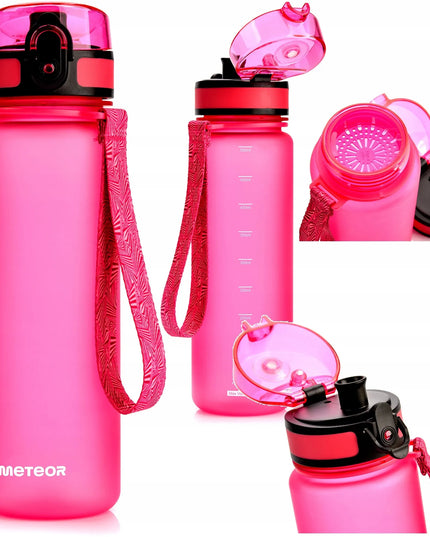 Meteor 500 ml vandens gertuvė su snapeliu ir filtru, rožinė, modelis 74573