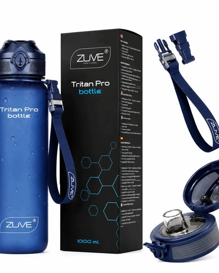 ZUVE Tritan ProBottle sportinė gertuvė vandeniui, 1 l, iš Tritan, be BPA