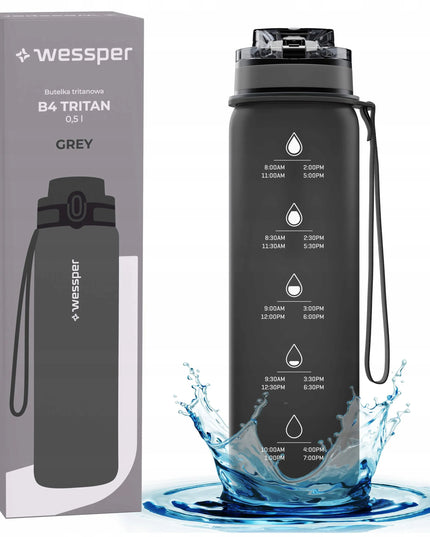 Wessper Activemax Triline sportinė gertuvė, 500 ml, pilka