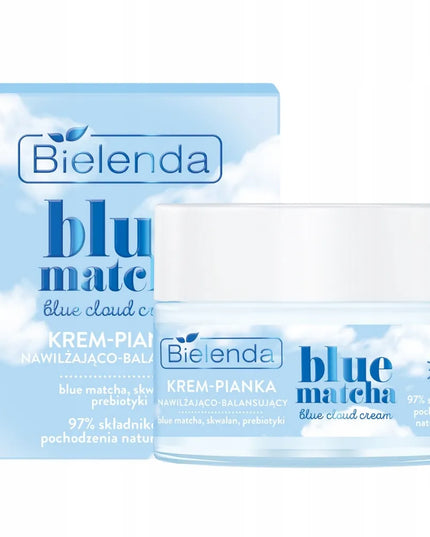 Bielenda Blue Matcha dovanų rinkinys: veido putos-kremas, tonikas ir koreguojantys lašai