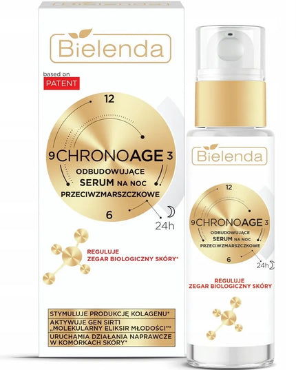 Bielenda Chrono Age 24h naktinis veido serumas nuo raukšlių 30 ml