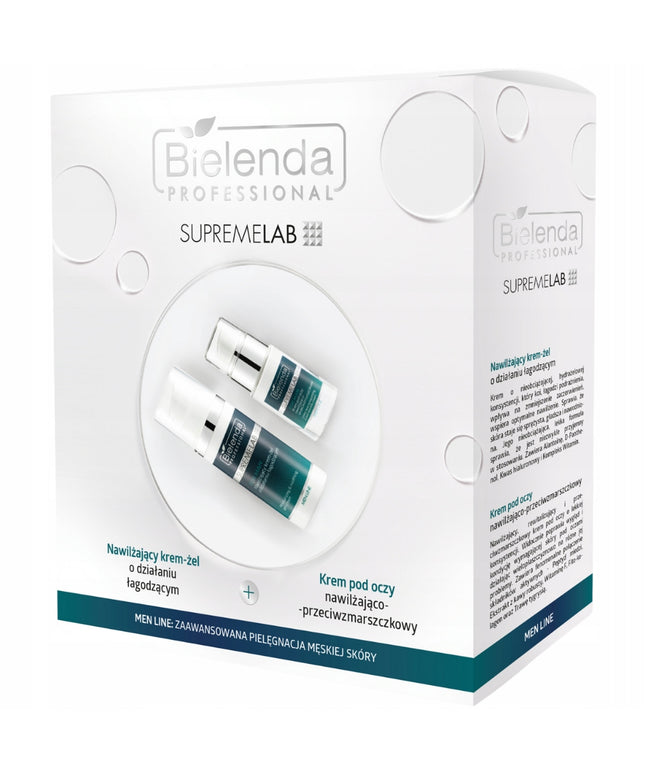 Bielenda Supremelab Dovanų rinkinys vyriškos kosmetikos: Kremas + Paakių kremas