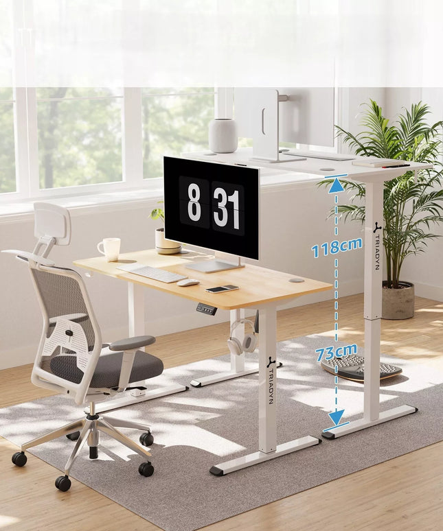 Reguliuojamo aukščio elektrinis kompiuterio stalas Triadyn WorkBase 1206 120x60cm