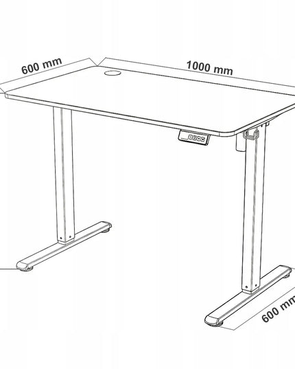 Reguliuojamo aukščio elektrinis stalas Spacetronik 100x60, 72-118 cm
