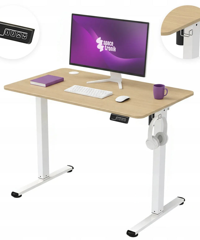 Reguliuojamo aukščio elektrinis stalas Spacetronik 100x60, 72-118 cm
