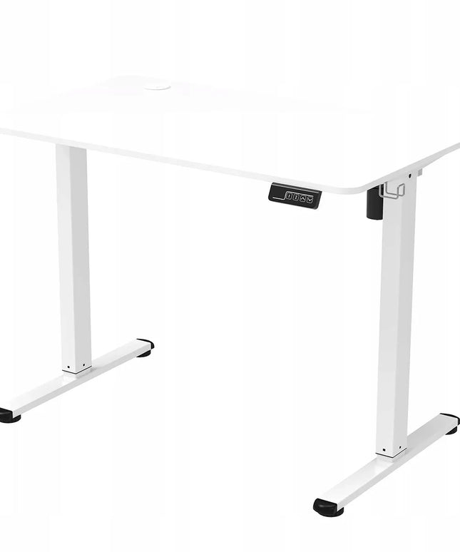 Reguliuojamo aukščio elektrinis stalas Spacetronik 120x60cm, 60kg, baltas
