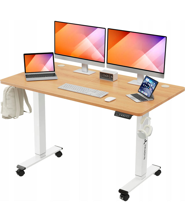 Reguliuojamo aukščio elektrinis rašomasis stalas Triadyn WorkBase 1407, 140x70 cm