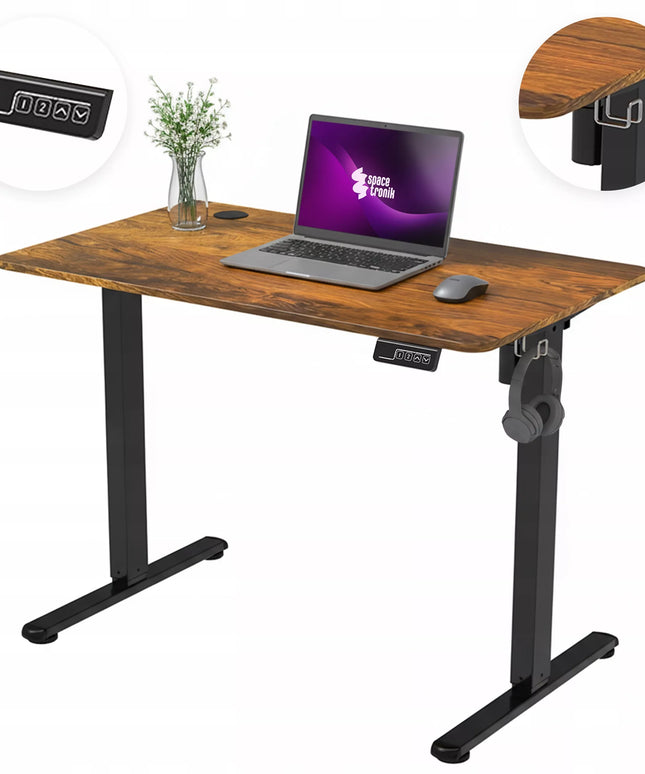 Elektrinis reguliuojamas stalas 100x60, aukščio reguliavimas 118, Spacetronik